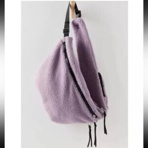 Free People Movement Overachiever Sherpa Sling Bag Purple Lavender Lilac NWT